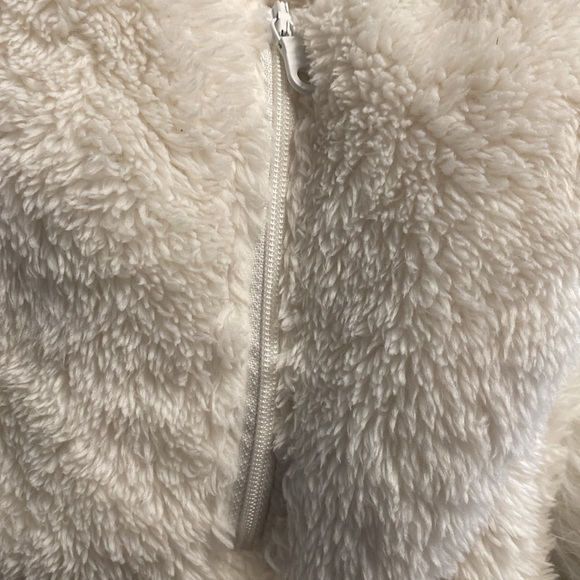 (SOLD) OFFLINE AERIE XL Offwhite sherpa zipper pocket cozy warm jogger pants - Picture 6 of 9